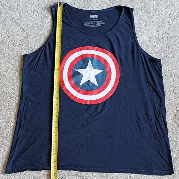 Captain America - Marvel - Simple Shield Tank, Women's 2X Plus - Picture 5 of 8